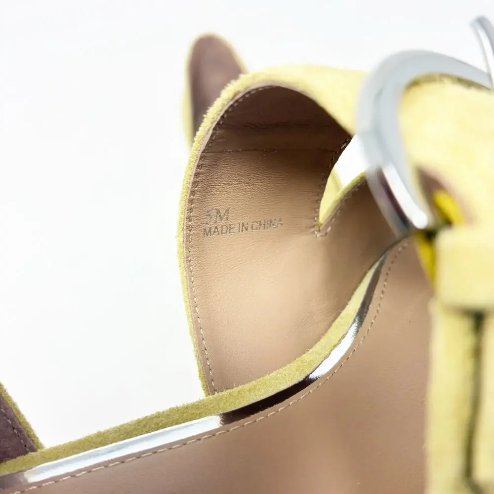 Linea Paolo Dean Mustard Yellow Flats 5 NIB